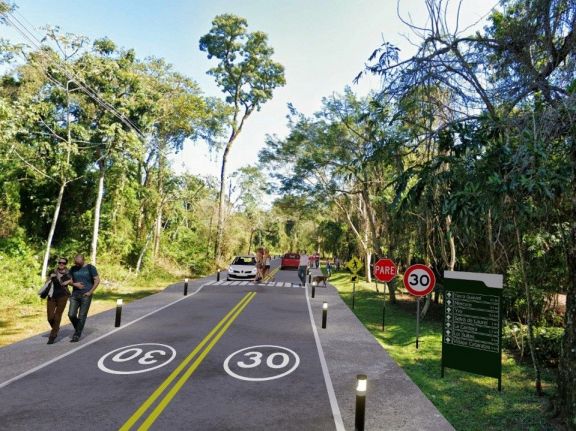 Puerto Iguazú suma obras para mejorar la circulación en la zona turística de las 600 hectáreas