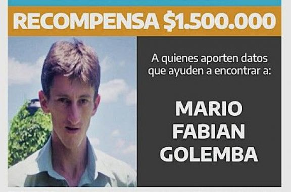 Ofrecen $1,5 millones de recompensa por información que conduzca al hallazgo de Mario Golemba