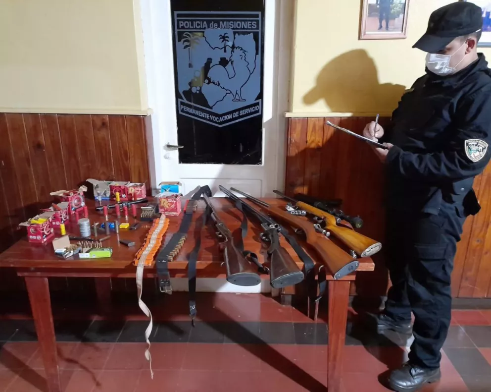 Guaraní: decomisaron un arsenal de armas de un hombre detenido por amenazas 