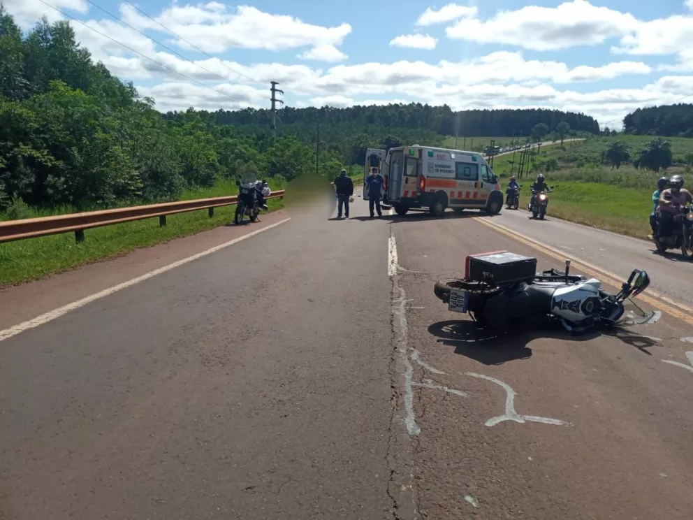 Capioví: un motociclista falleció tras despistar sobre la ruta 12 